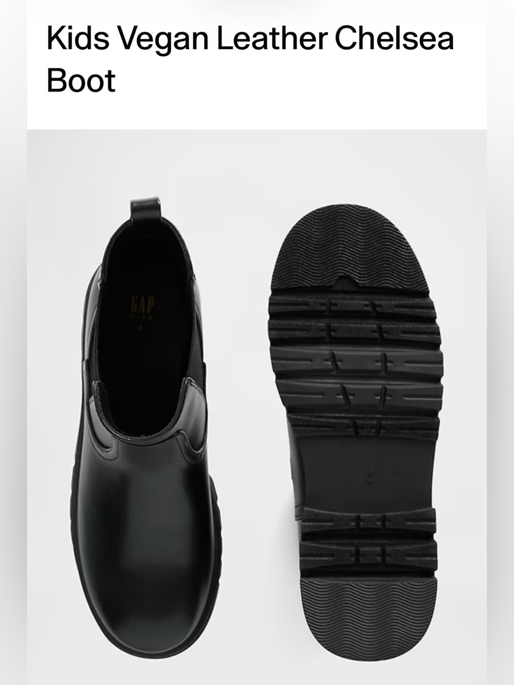 GAP Kids Black Chelsea Boot